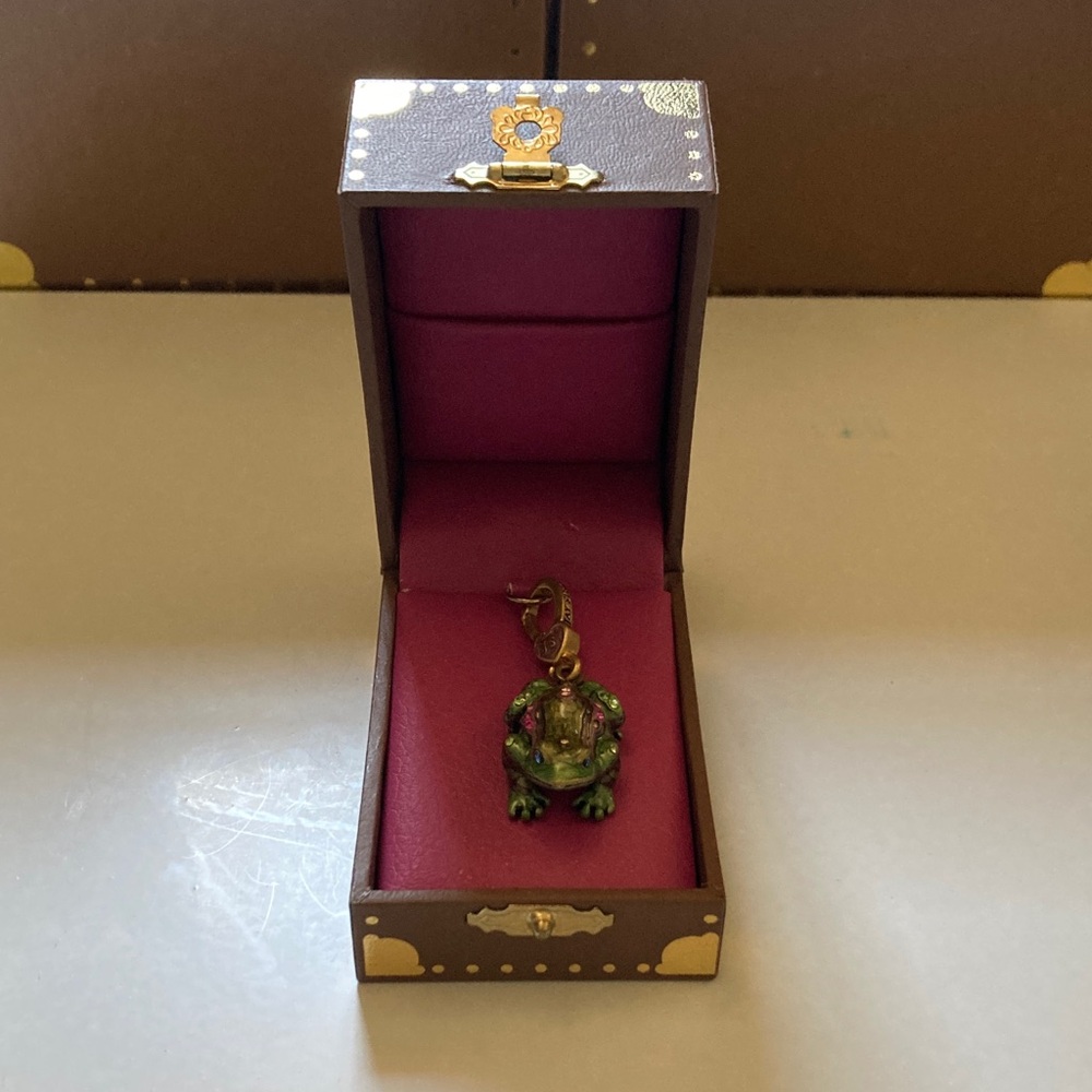 Jay Strongwater Frog Charm with Crystals